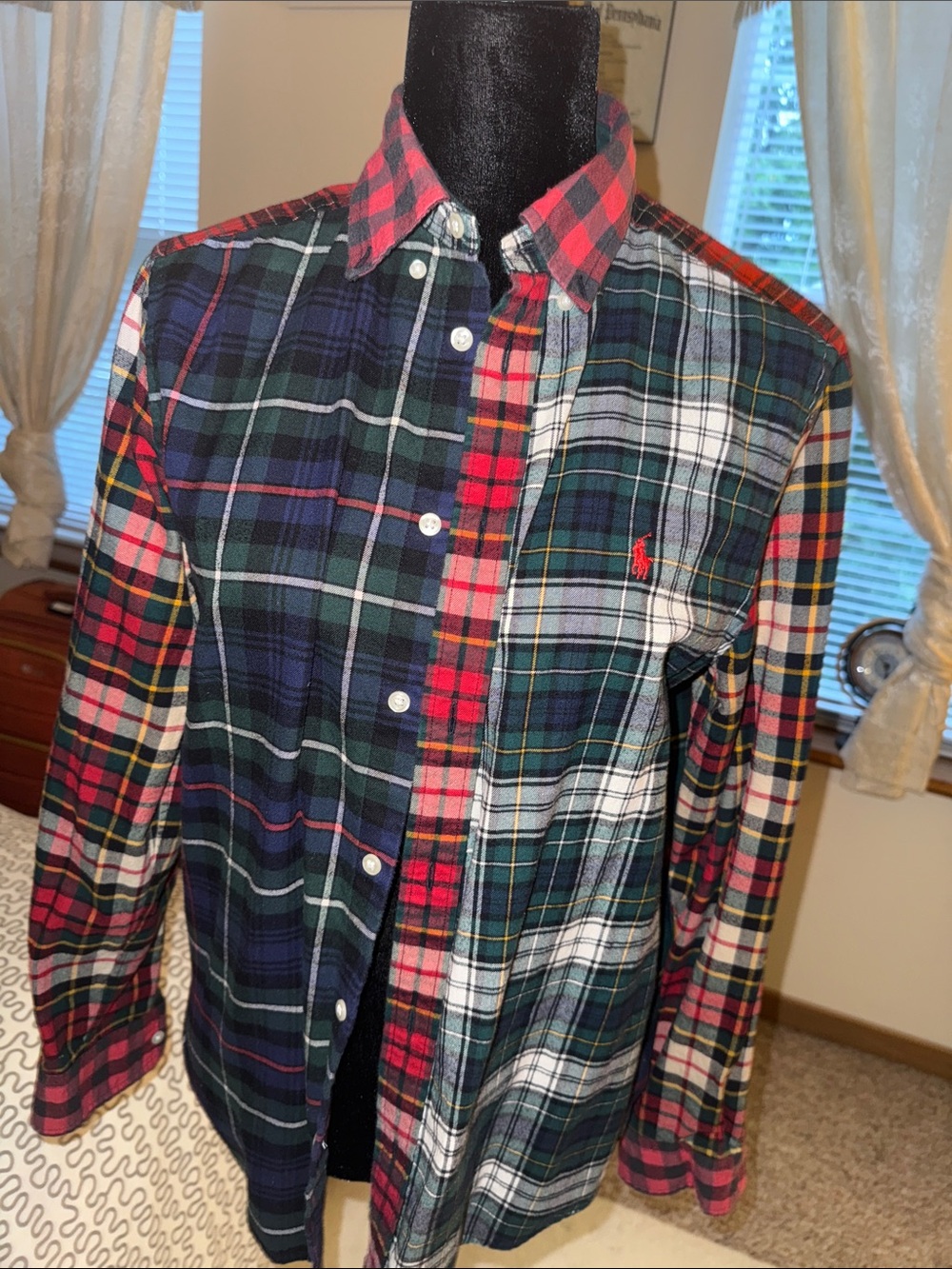 Ralph Lauren Multicolor Plaid Button-Down Shirt -Xl TG or -petite women